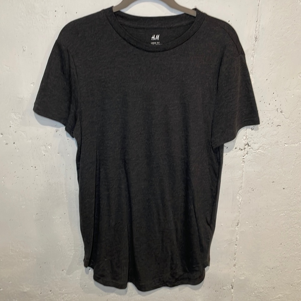 Mens H&M long fit T-shirt size S / Navy Blue